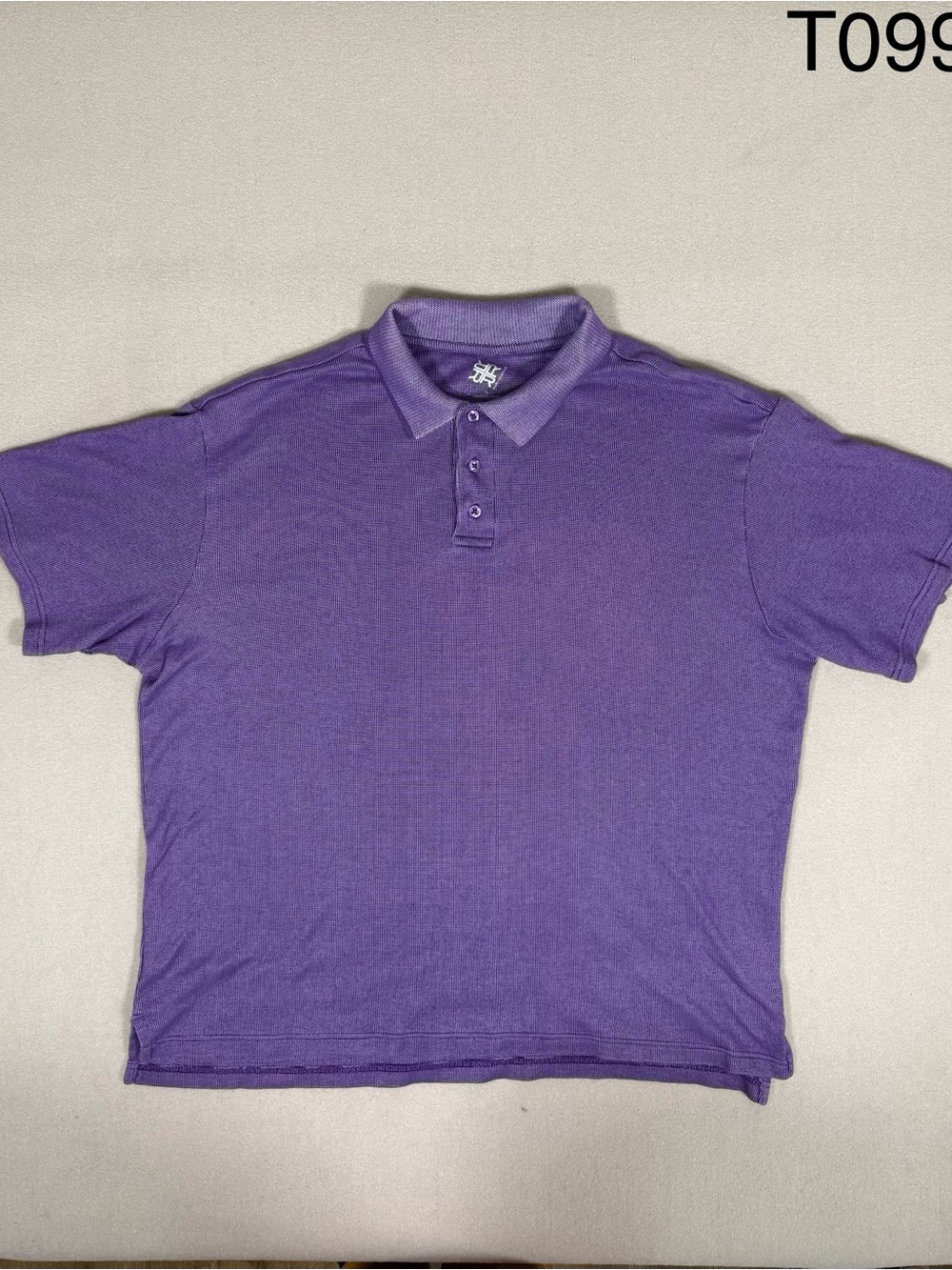 R&R Casual Purple Polo Shirt Size L